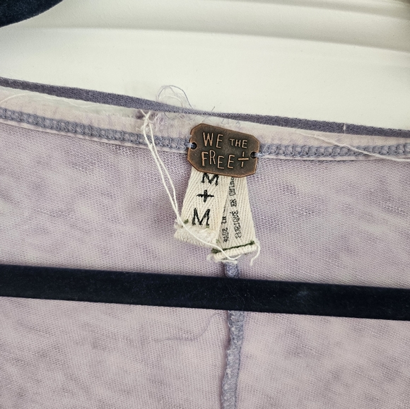 Free people light purple long sleeve half button up - Picture 2 of 3